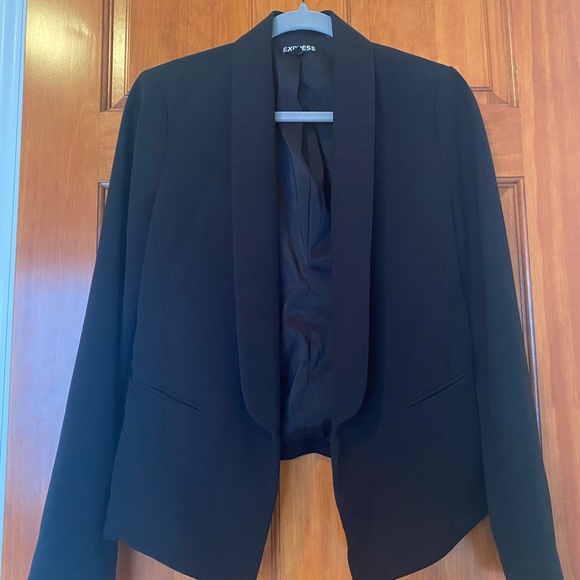 Black Express Women Blazer Jacket - Picture 2 of 5